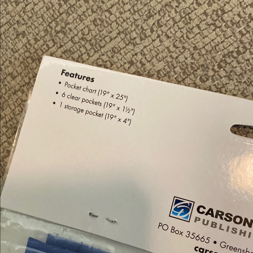 Blue Mini Essential pocket chart Carson Dellosa new - Picture 2 of 2